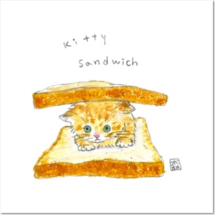 Kitty sandwich Posters and Art